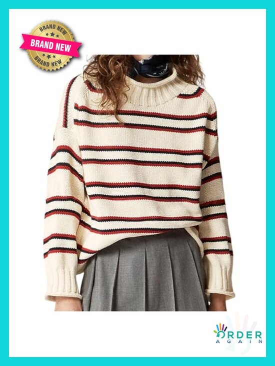 Sweaters - Women's Oversized Turtleneck Pullover Sweater